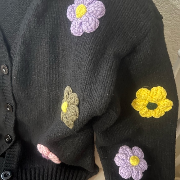 Embroidered Floral 3 Piece Matching Knit Set - Picture 5 of 10